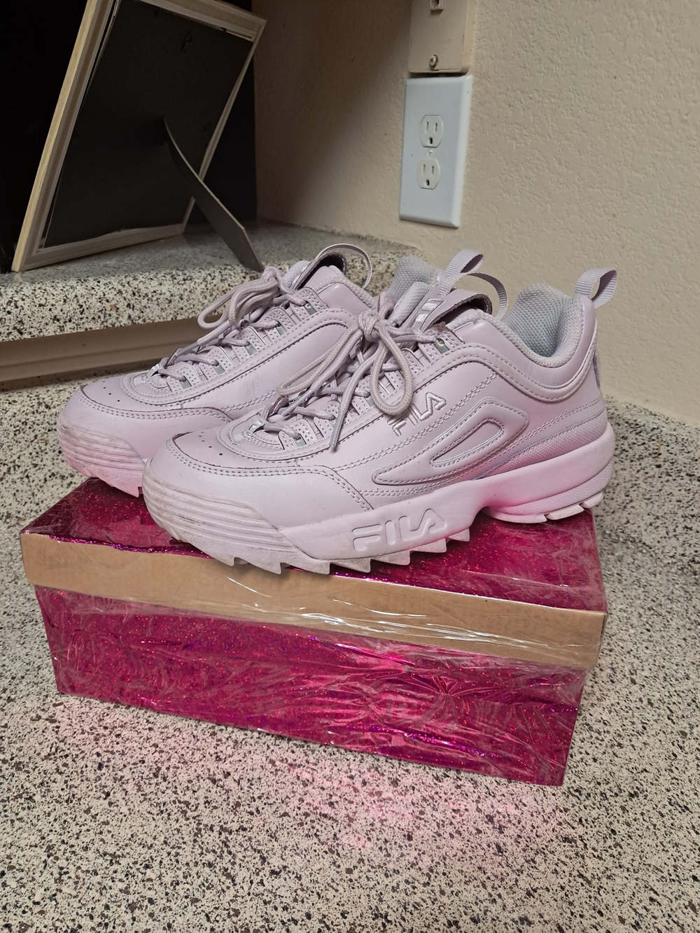 FILA Women’s Disruptor II Casual Sneakers - Light Pink